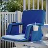 Flash Furniture Malta Blue Portable Heated Reclining Stadium Chair w/Armrests, Padded Back & Heated Seat FV-FA090H-BL-GG